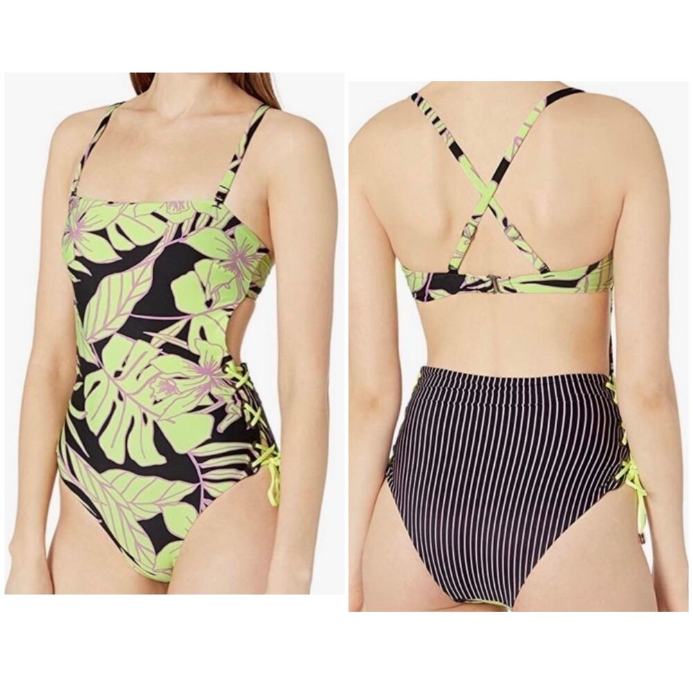 Maaji Reversible Tropical Resort Arista Print Swimsuit Size M NWOT